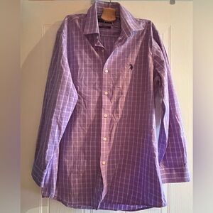 U.S. Polo Assn. Purple Plaid Men's Shirt